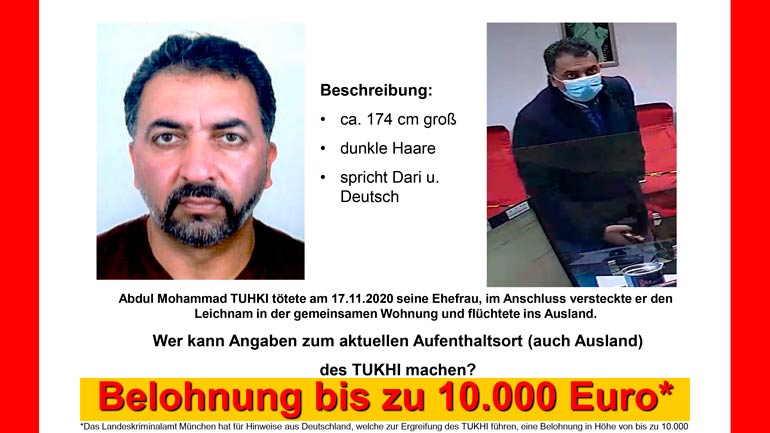 Mann soll Ehefrau getötet haben – 10.000 Euro Belohnung ausgesetzt