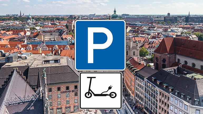 München bekommt E-Scooter-Parkplätze