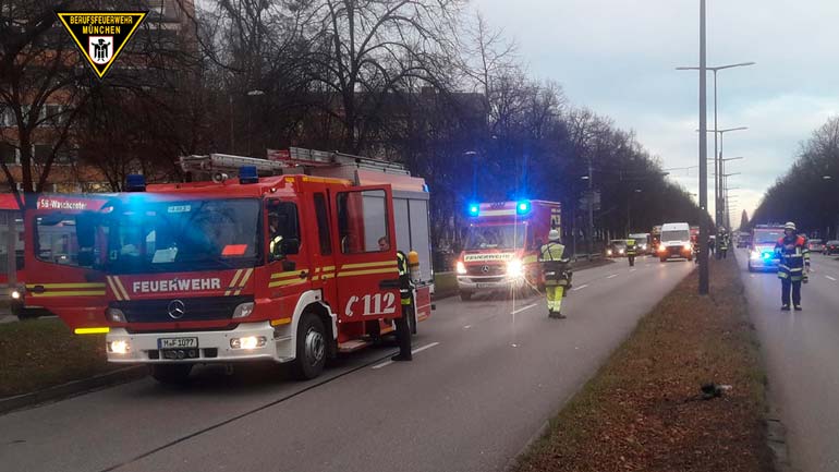 Feuer in München: Verkehrsbehinderung und Sperrung