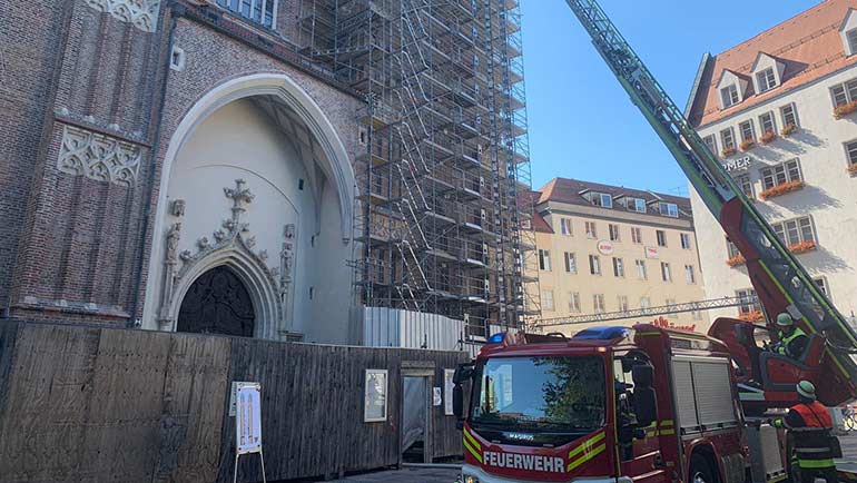 Brandschutzübung in der Frauenkirche