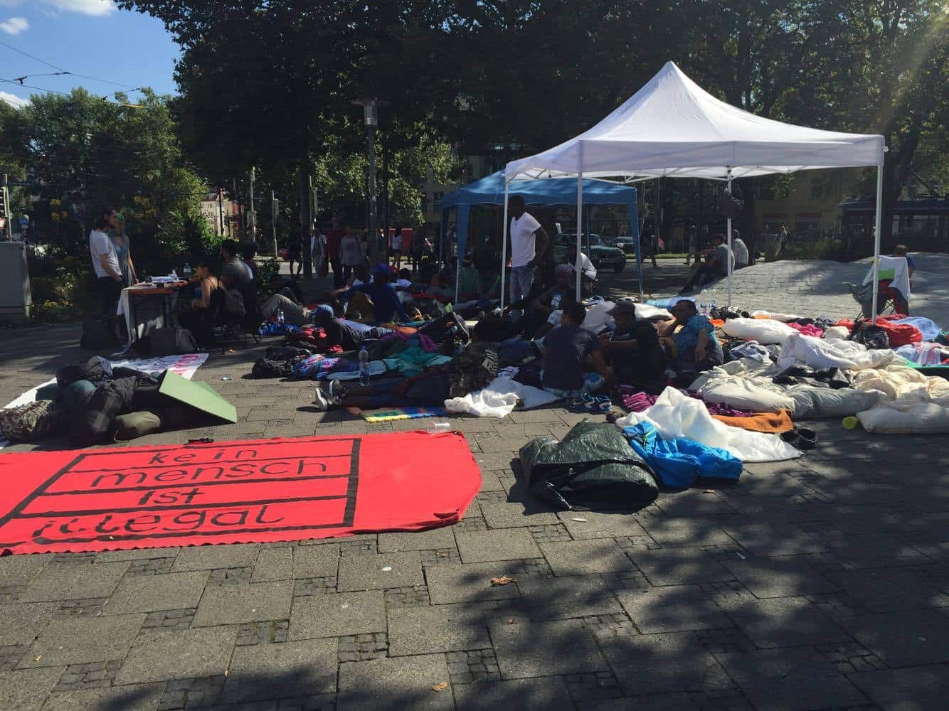 Flüchtlingsdemo am Sendlinger-Tor-Platz