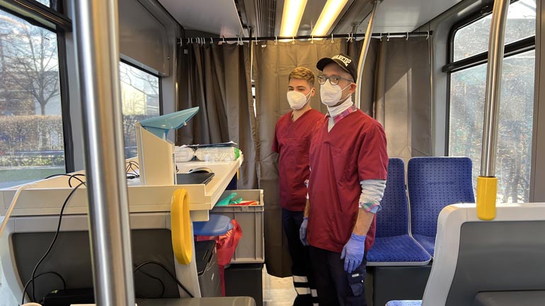 Ab 14. Februar: Impf-Tram ist in München unterwegs