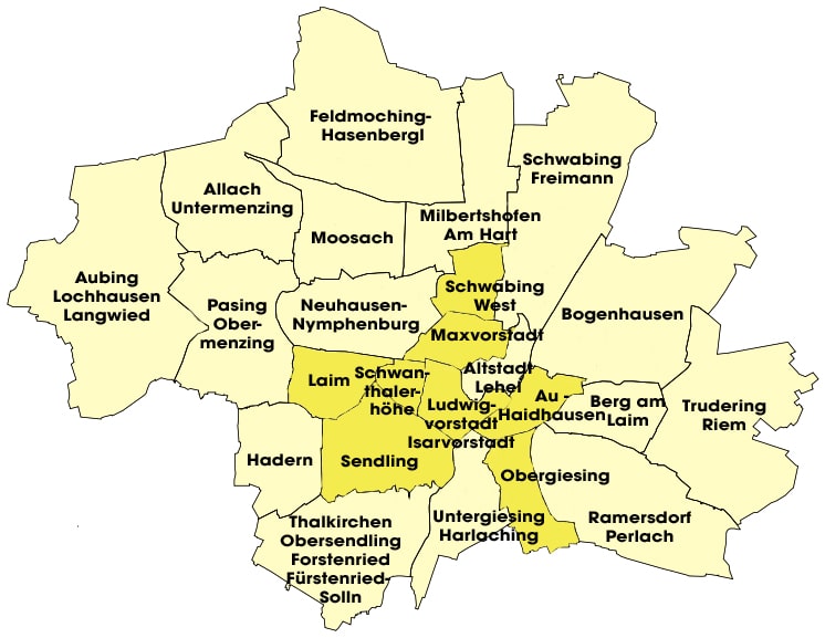 Stadtteile München – Die Beliebtheit