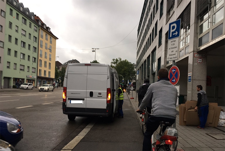 Offensive gegen Radweg-Falschparker