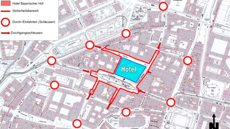 Straßensperrungen während Sicherheitskonferenz