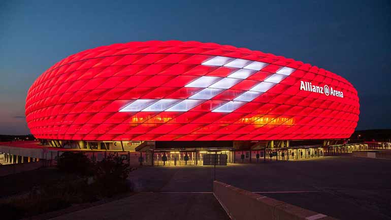 Sonderbeleuchtung der Allianz-Arena