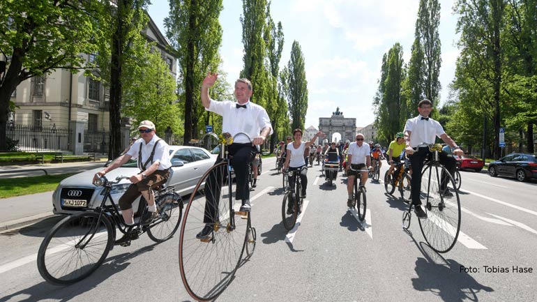 Große Radler-Sternfahrt durch München