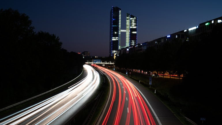 Ein besondere Fahrspur zur IAA durch München: Die Blue Lane