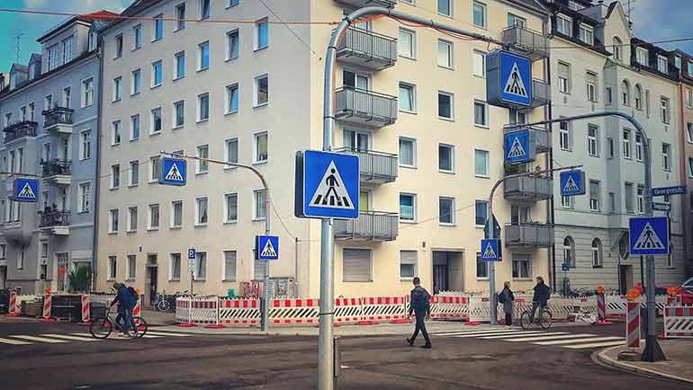 Zebrastreifen-Chaos mitten in München