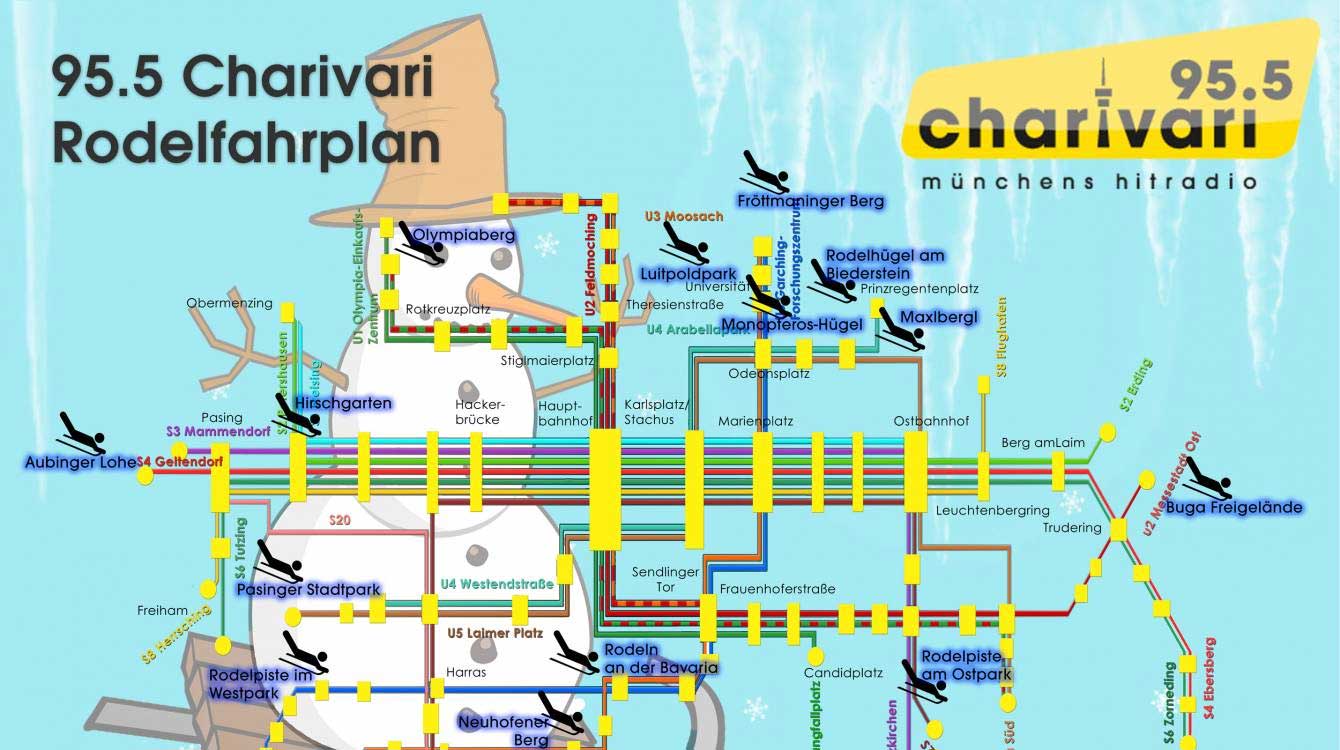 Der 95.5 Charivari-Rodelfahrplan