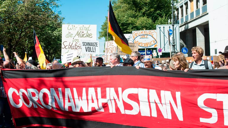 Berlin verbietet große Anti-Corona-Demonstration am Wochenende