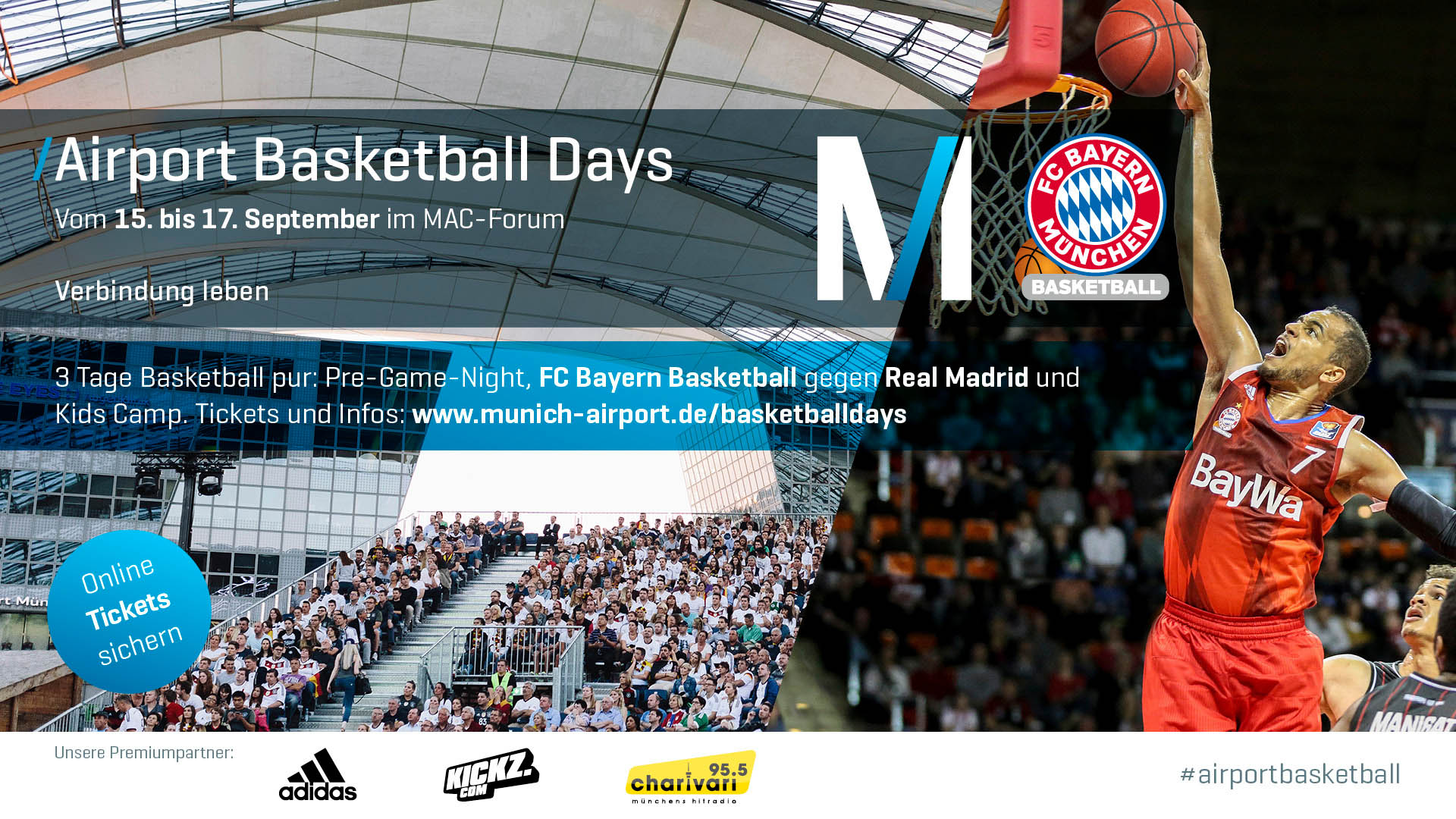 Airport Center München verwandelt sich in Basketball-Arena