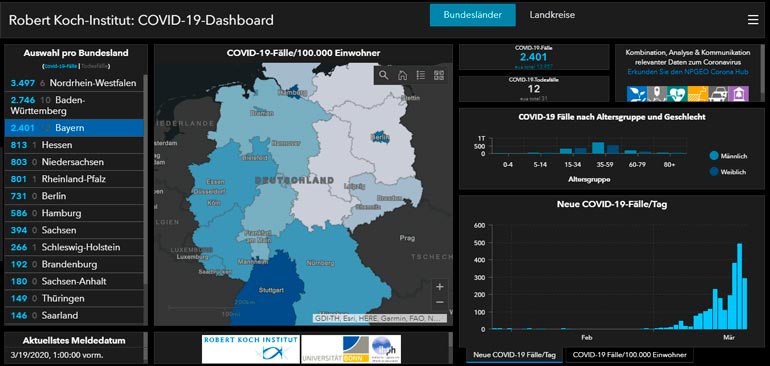 RKI: Karte zeigt immer aktuellen Zahlen für alle Landkreise in Deutschland