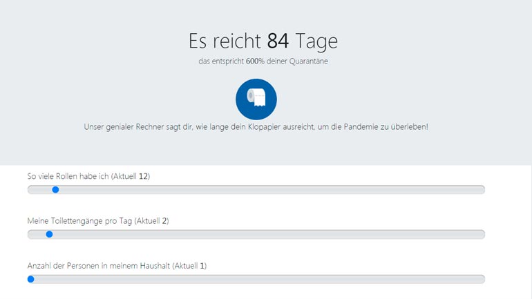 Klopapier-Rechner: So viele Rollen brauchst du als Vorrat