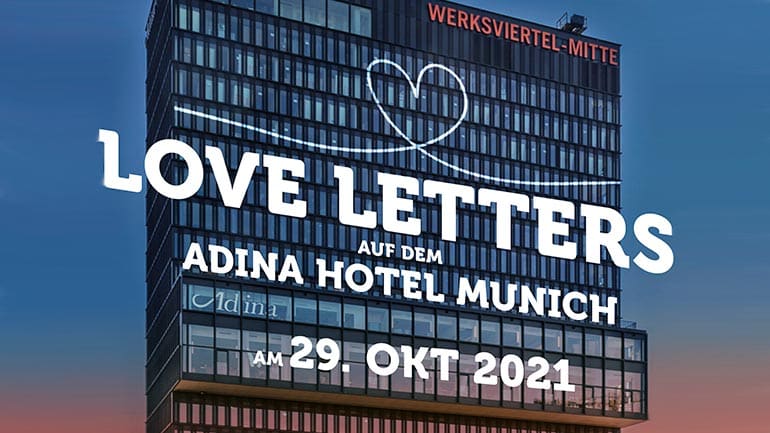 Gewinne mit deinem Liebesbrief ein exklusives Wochenende im Adina Hotel Munich