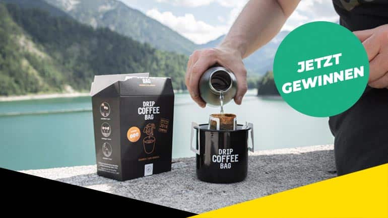 Jetzt gewinnen: emilo DRIP COFFEE BAG Outdoor Paket