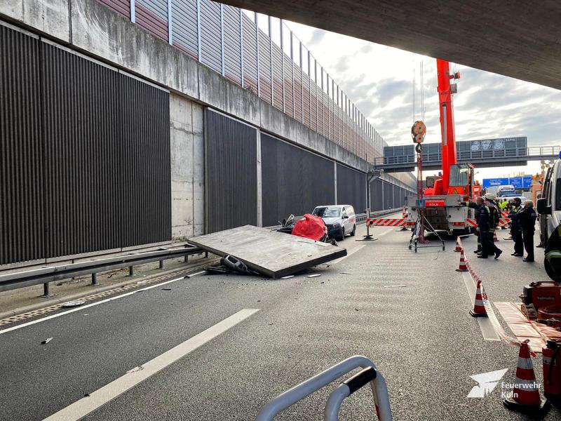 Betonplatten-Unfall auf A3 tötet 66-Jährige