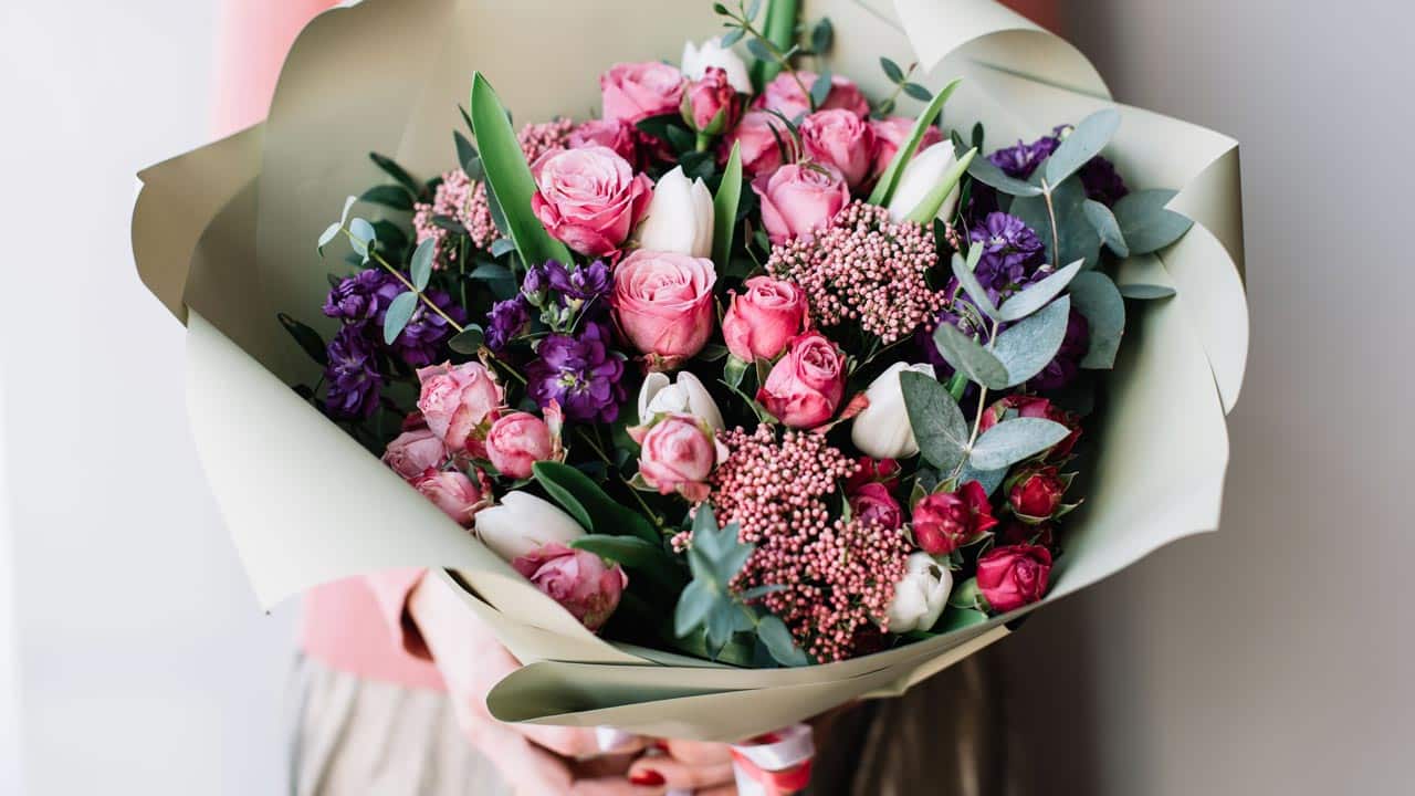 Blumensträuße für den Valentinstag