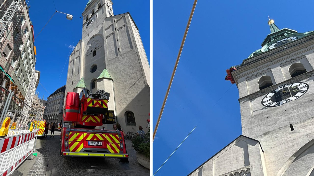 Frau kollabiert: Feuerwehr mit Höhenrettern am Alten Peter