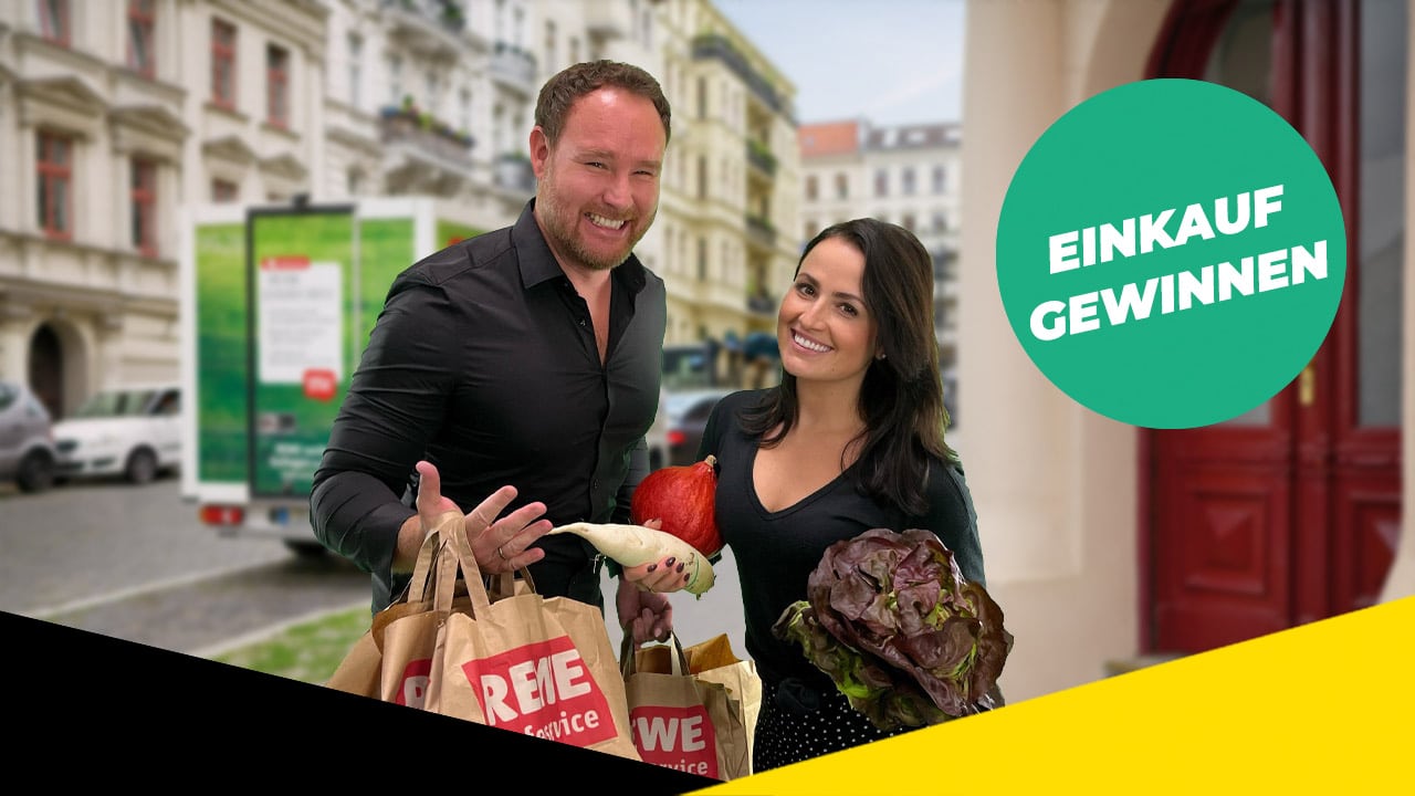 Markus & Larissa zahlen deinen Wochenend-Einkauf – mit dem Rewe Lieferservice