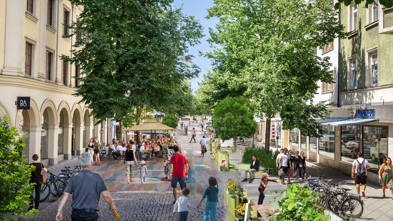 In Haidhausen entsteht eine neue Fußgängerzone für die Münchner