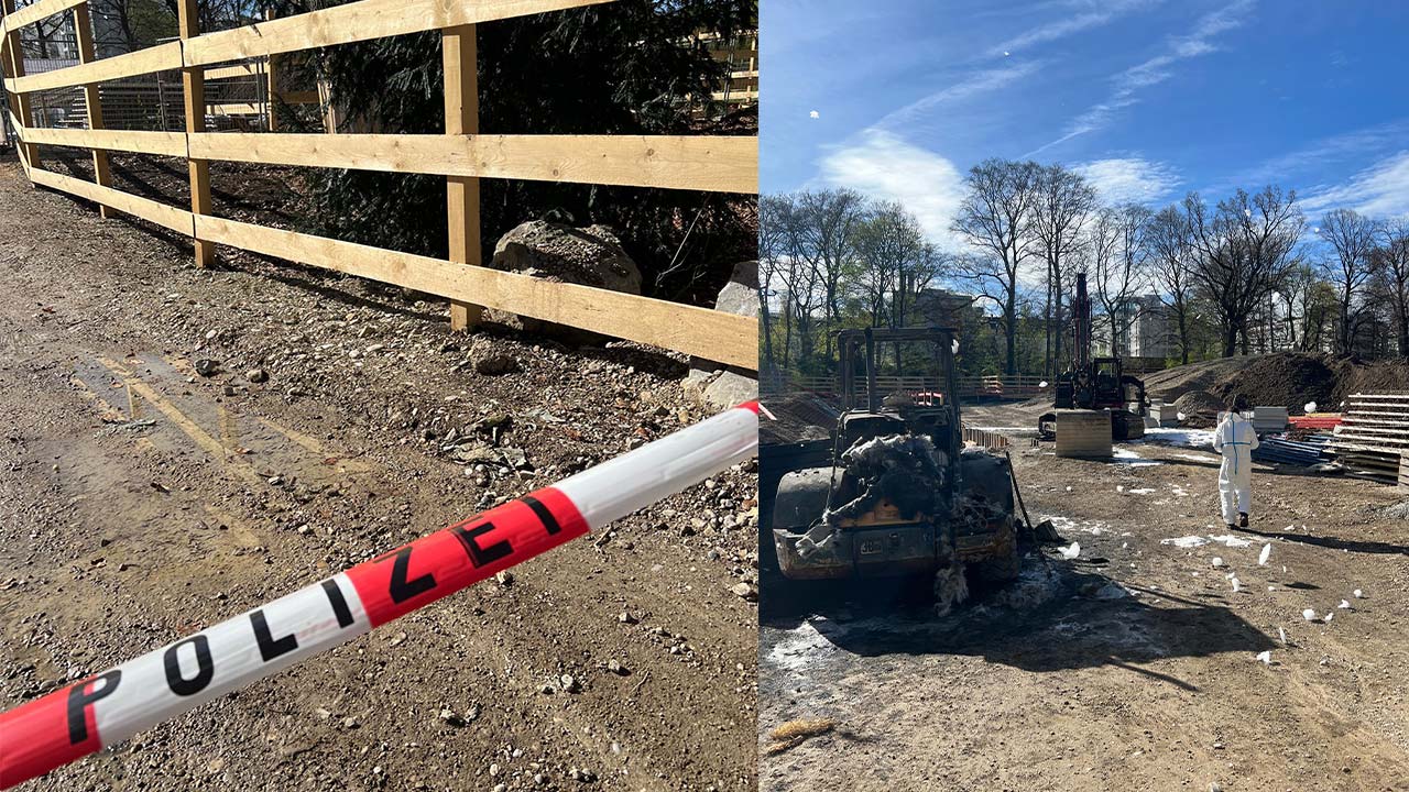 Großbrand auf Baustelle: Mehrere hunderttausend Euro Sachschaden