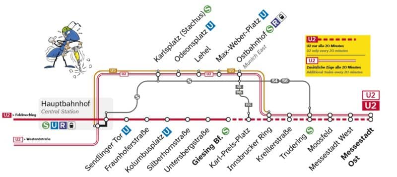 Linienverlauf u2 u8 Umbau
