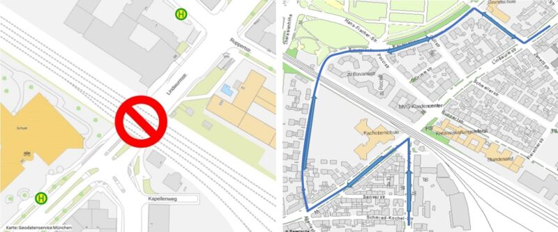 Lindwurmstraße München Vollsperrung