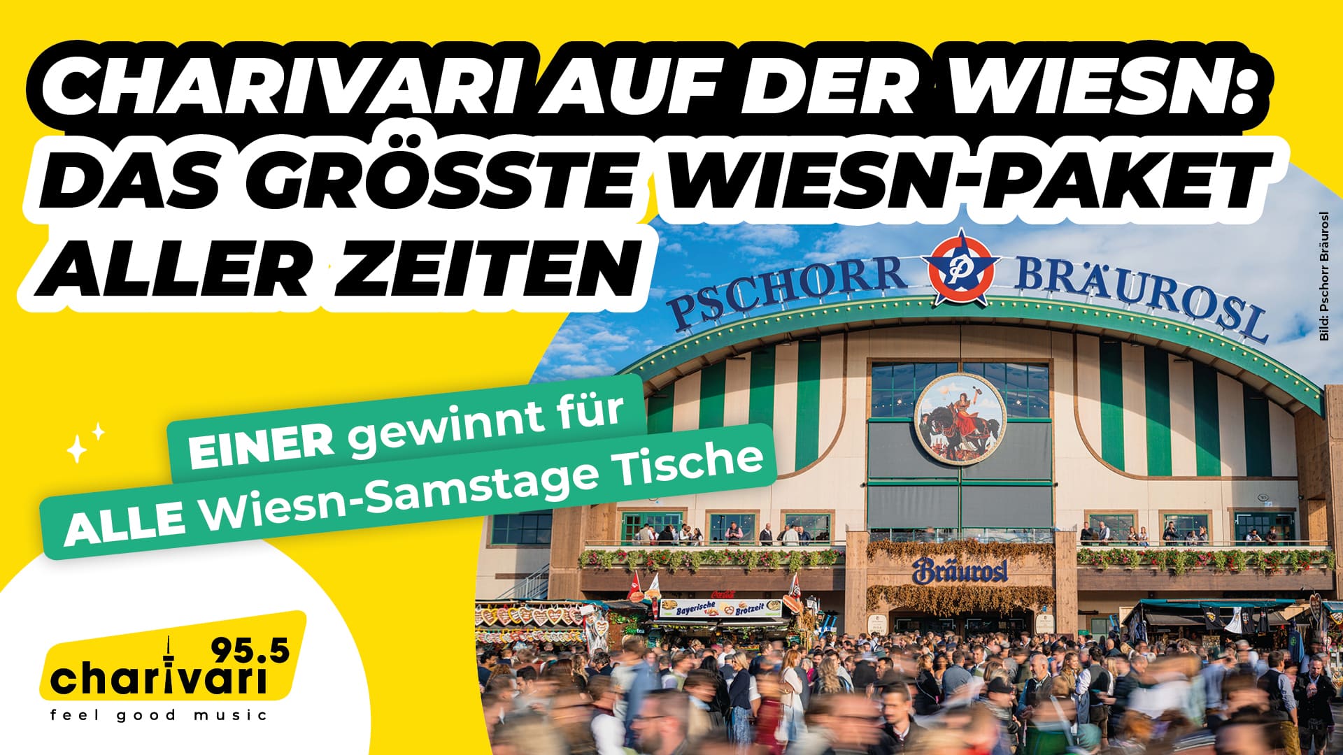 Schnapp dir das XXL-Wiesnpaket: Alle drei Samstage ein Tisch in der Bräurosl für dich