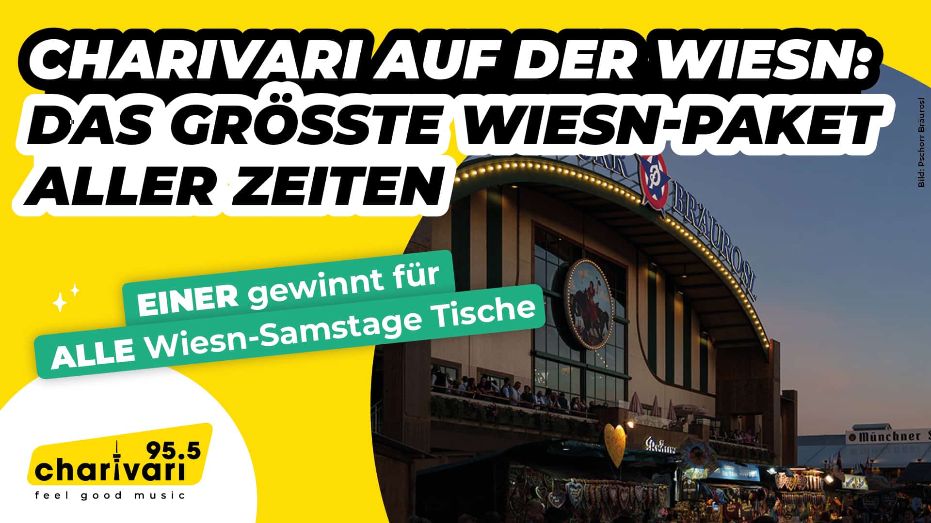 Schnapp dir das XXL-Wiesnpaket: Alle drei Samstage ein Tisch in der Bräurosl für dich