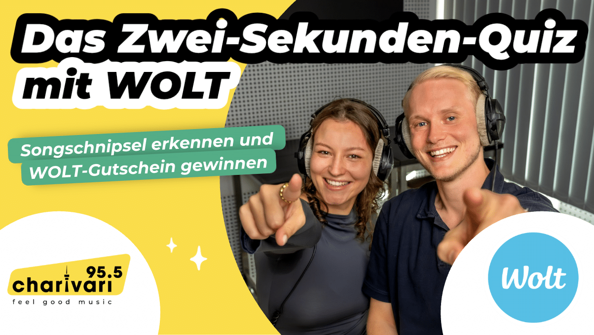 Das 95.5 Charivari „Zwei-Sekunden-Quiz“ mit Wolt